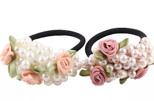 Handmade Hair accessories with pearl and roses for your bun
