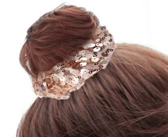 Scrunchies with sequins (handmade)