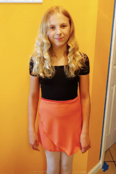 Coral Georgette wrap skirt for both kids & adults