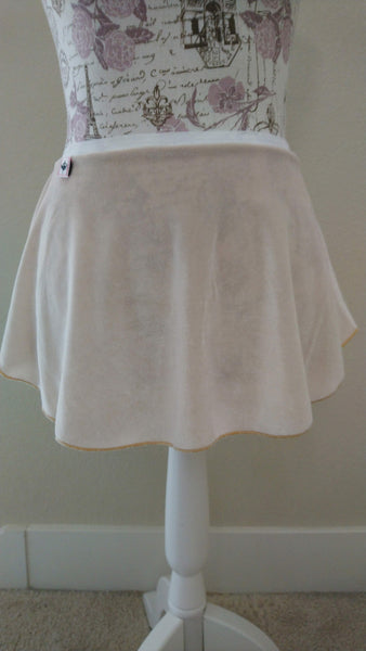 【Light Beige】Velvet pull-on skirt