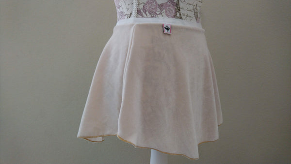 【Light Beige】Velvet pull-on skirt