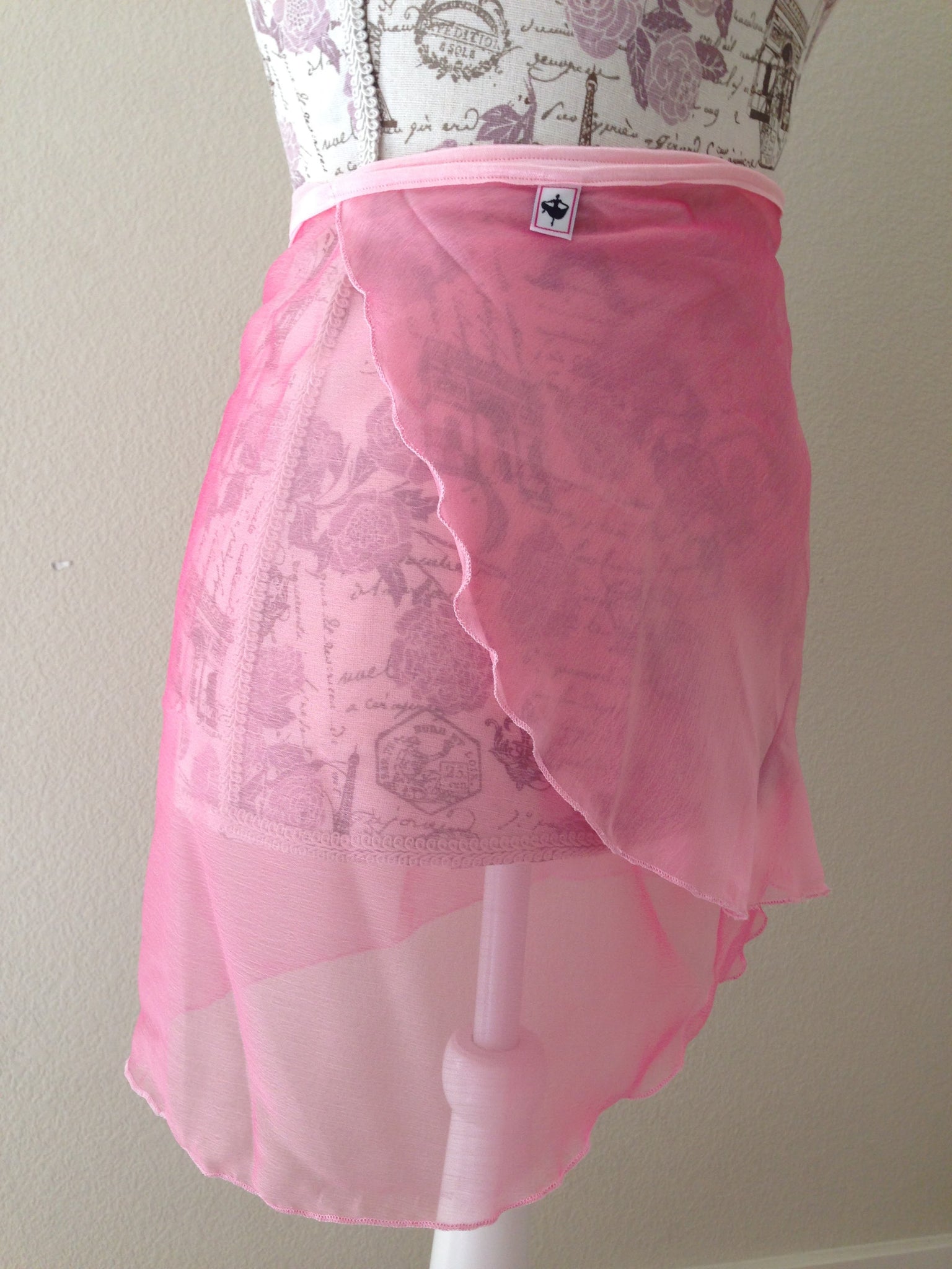 Light Pink Silky Chiffon wrap skirt