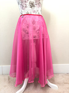 【 Iridescent Hot Pink Chiffon】Rehearsal long flowy skirt