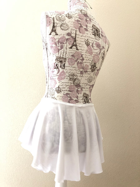 【White】Velvet pull-on skirt