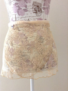 Mocha lace wrap skirt for both kids