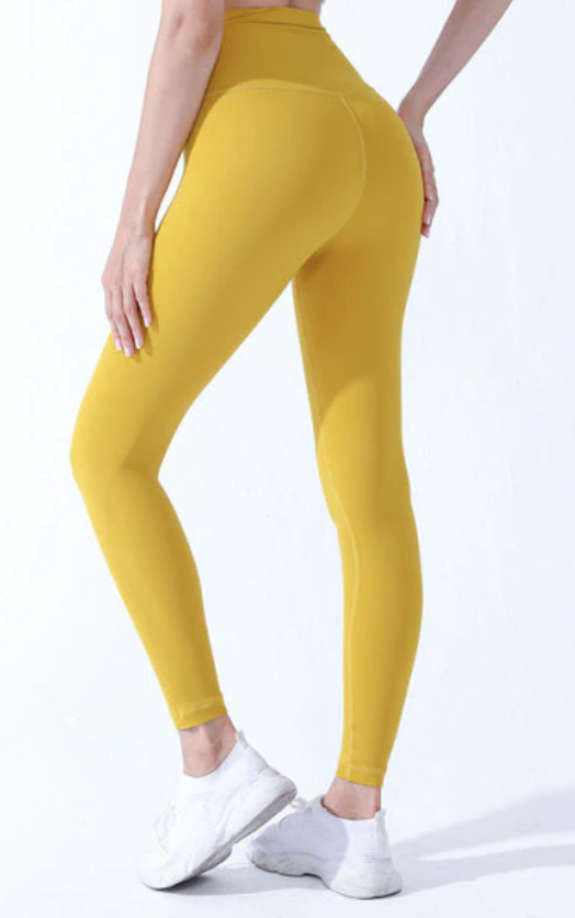 Leggings with pocket 003(Yellow)